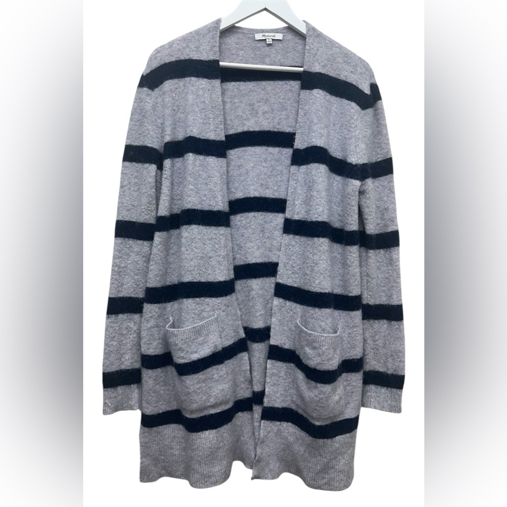 Madewell Womens Open Patch Pocket Cardigan Long Sleeves Cozy Knit Wool $98 Sz S